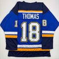 Autographed/Signed Robert Thomas St. Louis Blue Hockey Jersey Beckett BAS COA