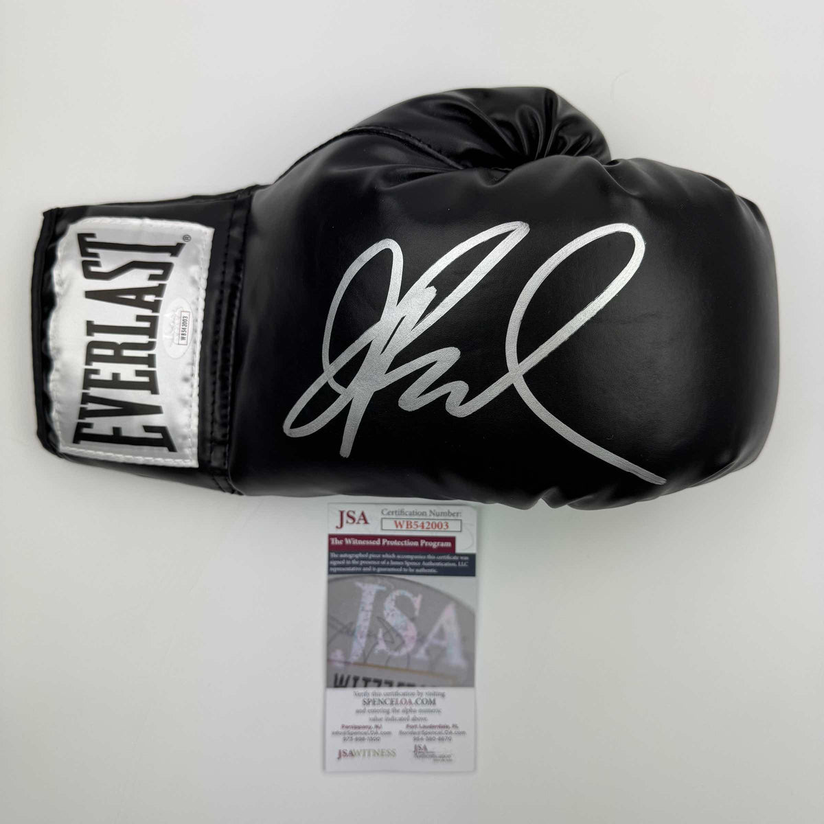 Autographed/Signed Jake Paul Black Everlast Boxing Glove JSA COA