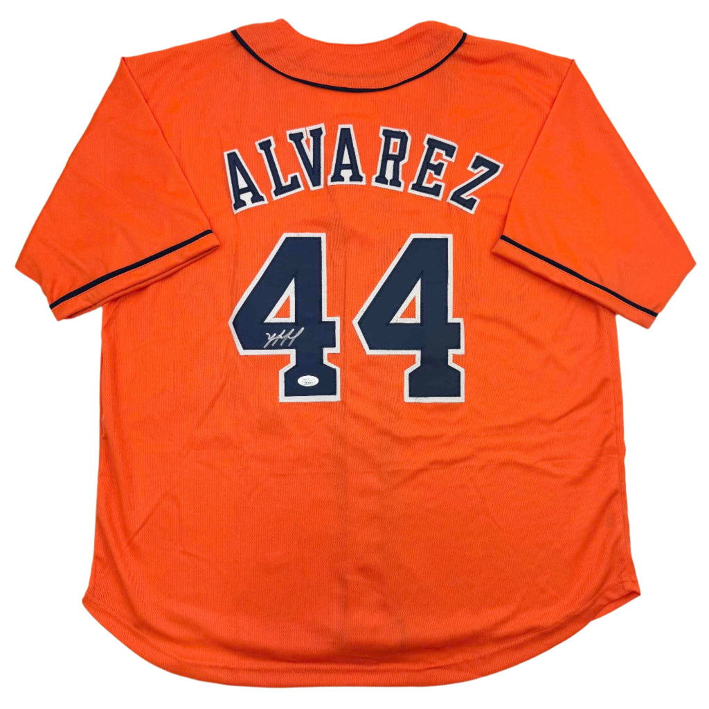 Autographed/Signed Yordan Alvarez Houston Orange Baseball Jersey JSA COA