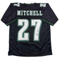 Autographed/Signed Quinyon Mitchell Philadelphia Black Football Jersey JSA COA