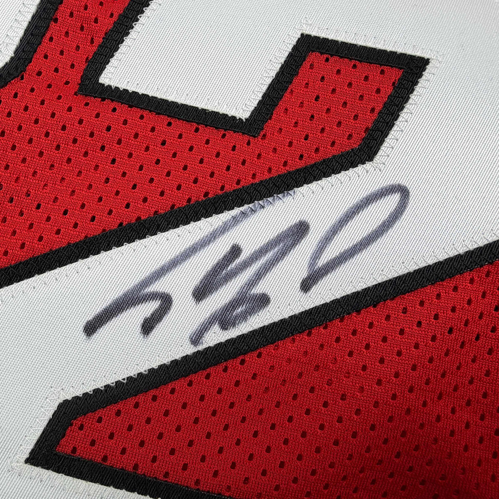 Autographed/Signed Shaquille Shaq O'Neal Miami Red Basketball Jersey PSA/DNA COA