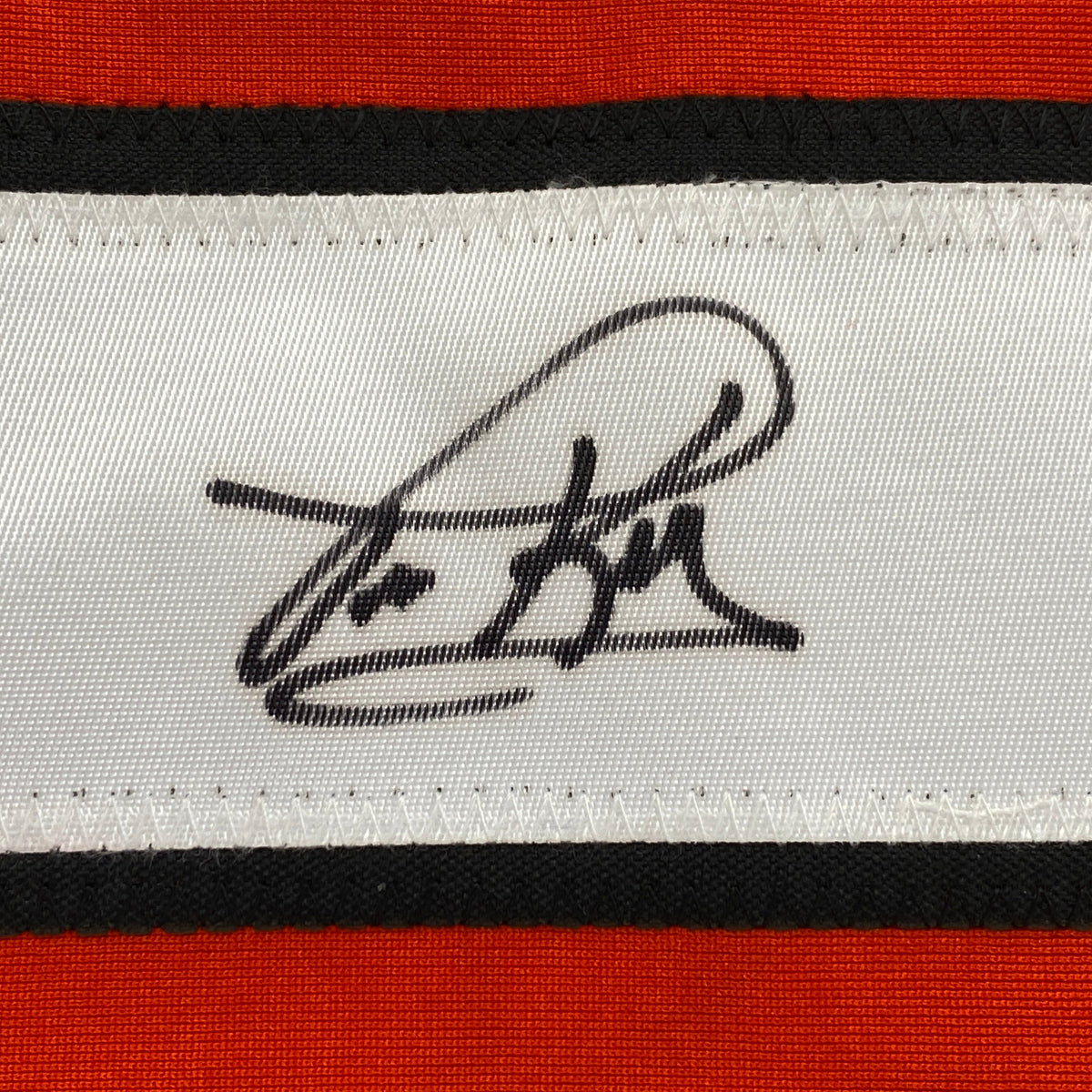 Autographed/Signed Tim Kerr Philadelphia Orange Hockey Jersey JSA COA