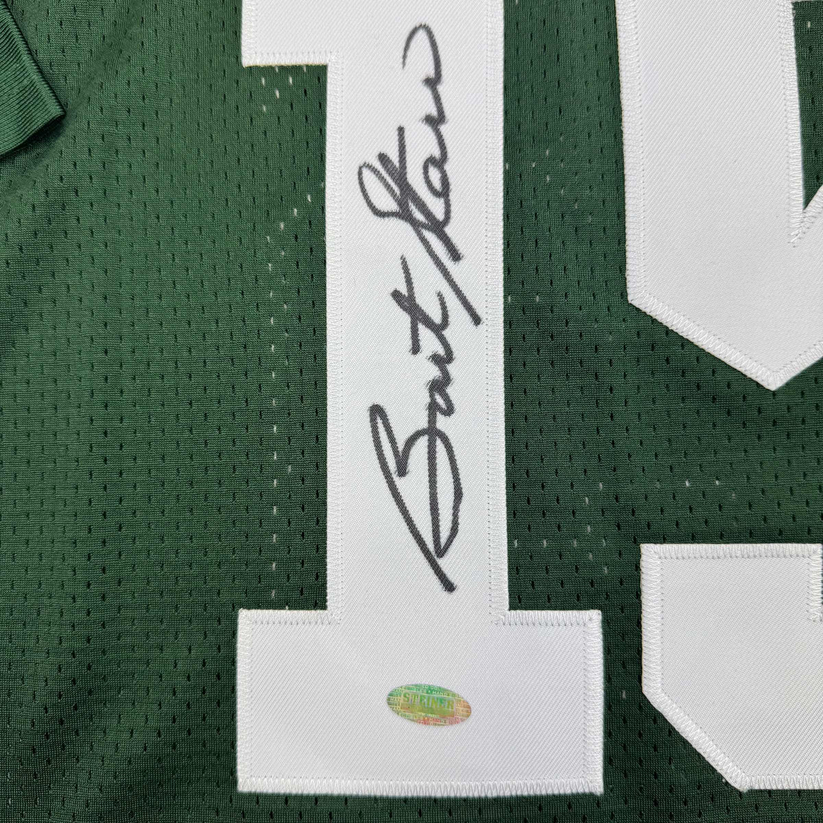 Autographed/Signed Bart Starr Green Bay Green Football Jersey Steiner COA