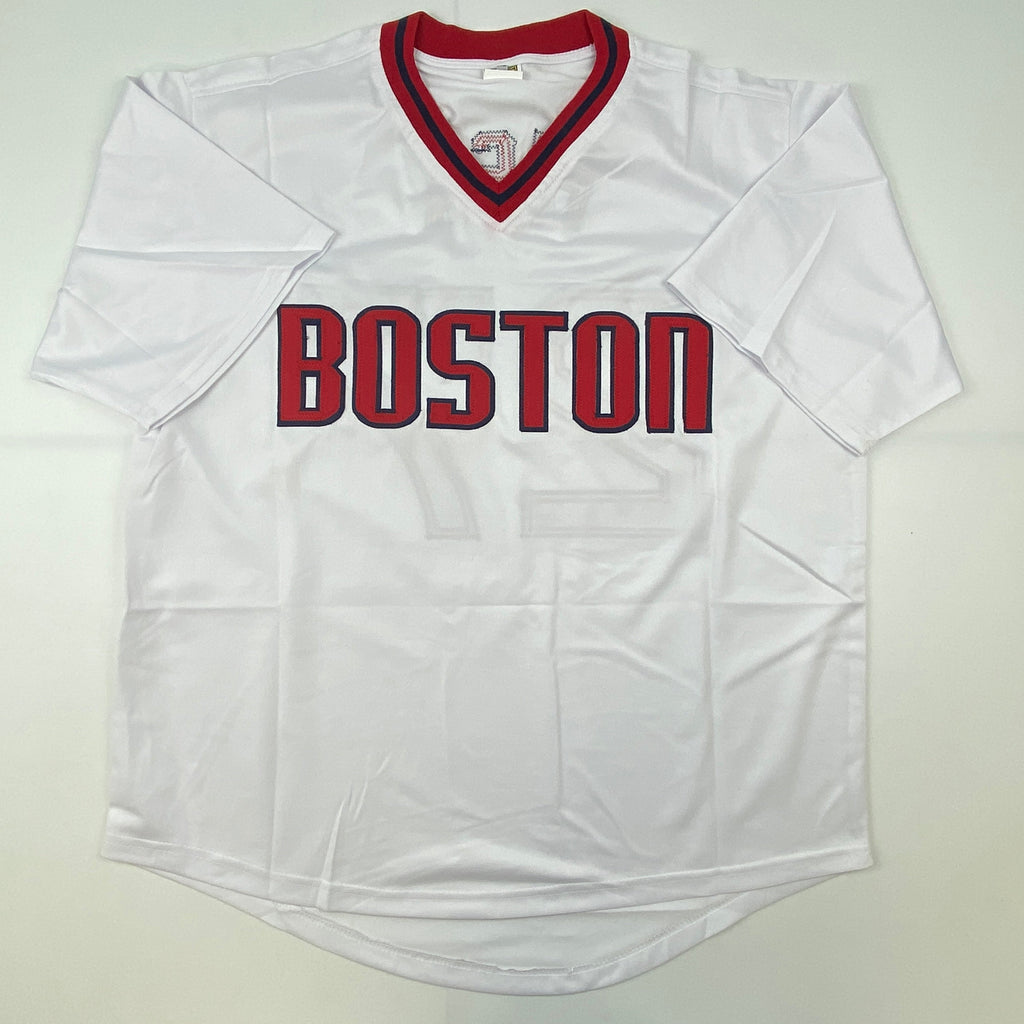 Autographed/Signed Carlton Fisk Boston White Baseball Jersey JSA COA