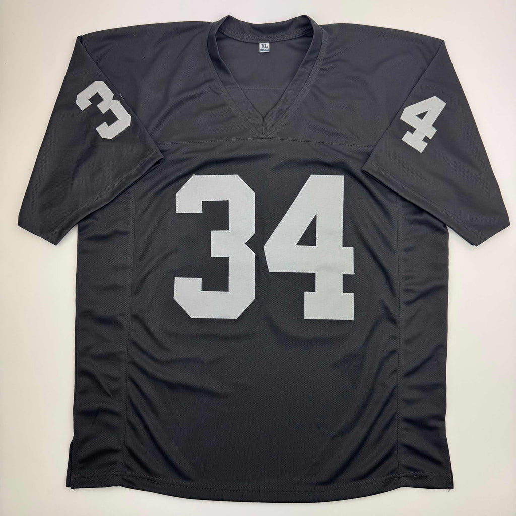 Autographed/Signed Bo Jackson Oakland Black Football Jersey JSA COA