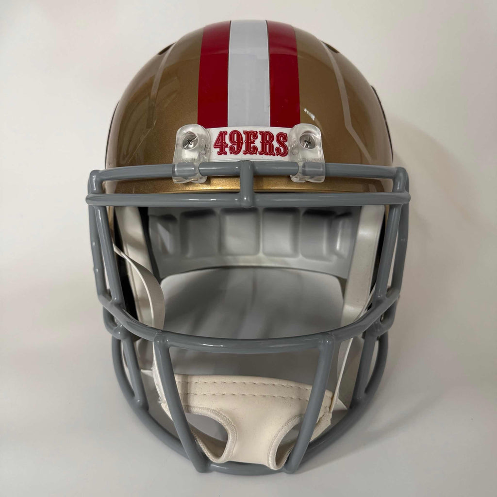 Autographed/Signed Fred Warner San Francisco 49ers Full Size FS F/S Replica Football Helmet Beckett BAS COA