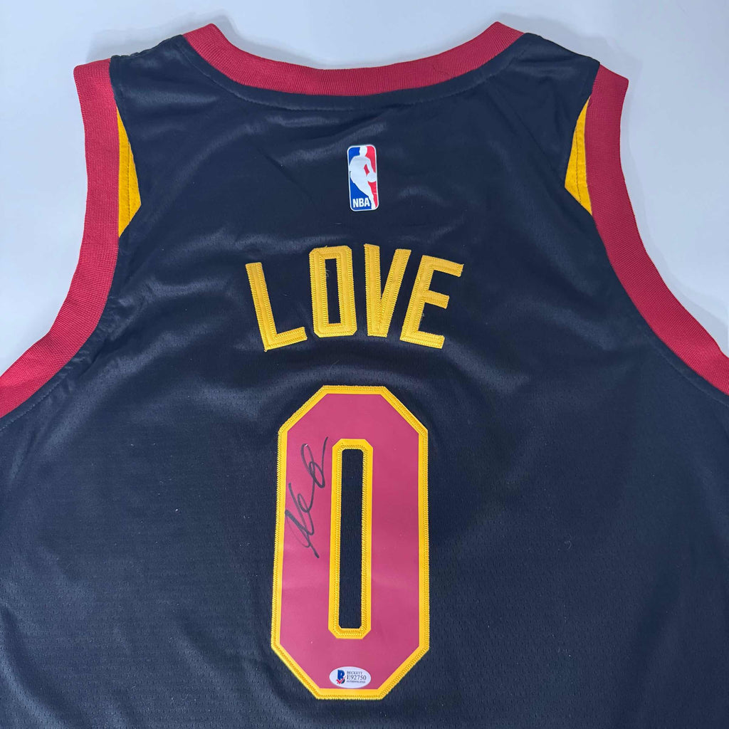 Autographed/Signed Kevin Love Cleveland Black Basketball Jersey Beckett BAS COA