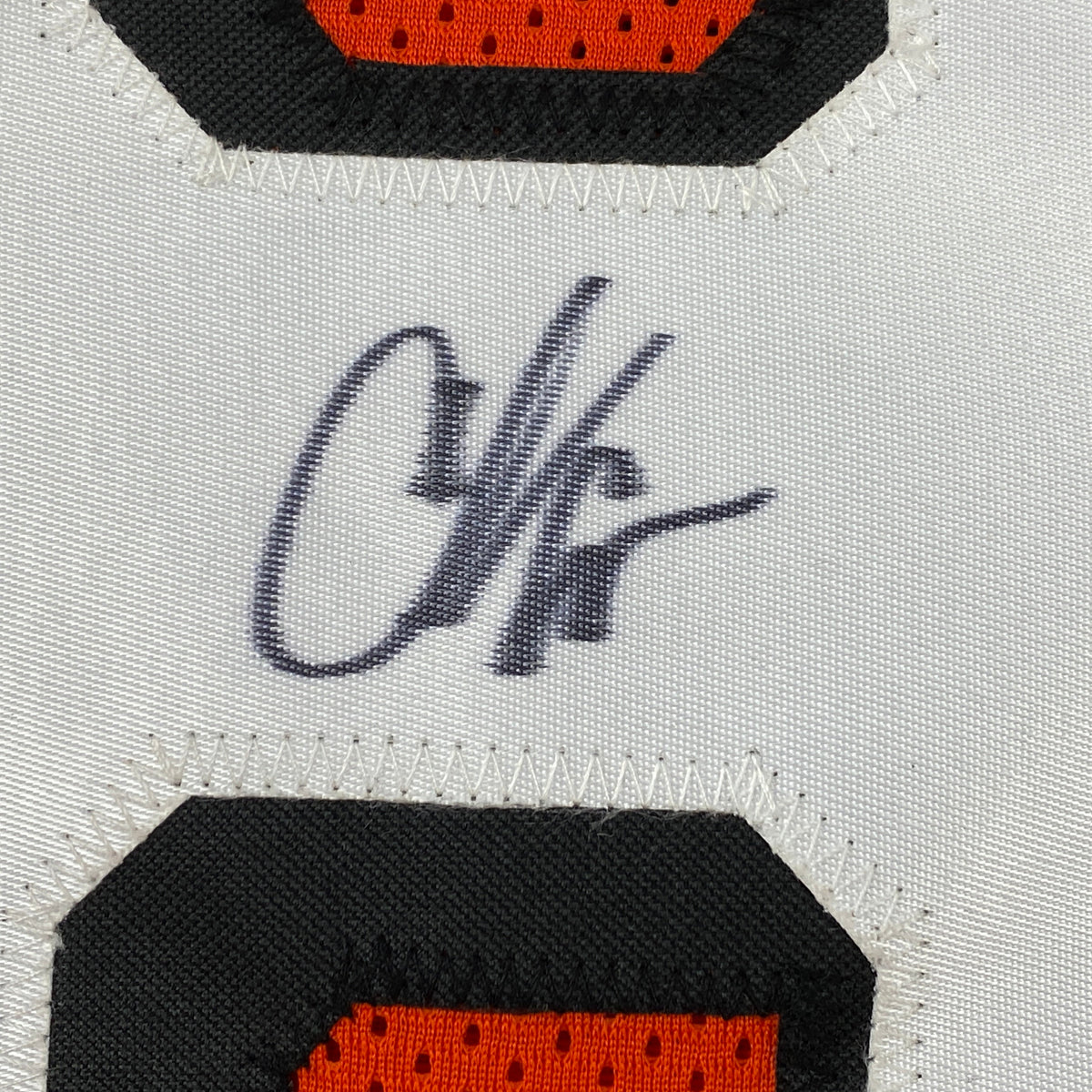 Autographed/Signed Chad Johnson Ochocinco Cincinnati Orange Retro Football Jersey JSA COA