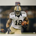 Autographed/Signed Marques Colston New Orleans Saints 16x20 Football Photo JSA COA
