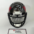 Autographed/Signed Tom Brady Tampa Bay Buccaneers Football Mini Helmet Fanatics COA