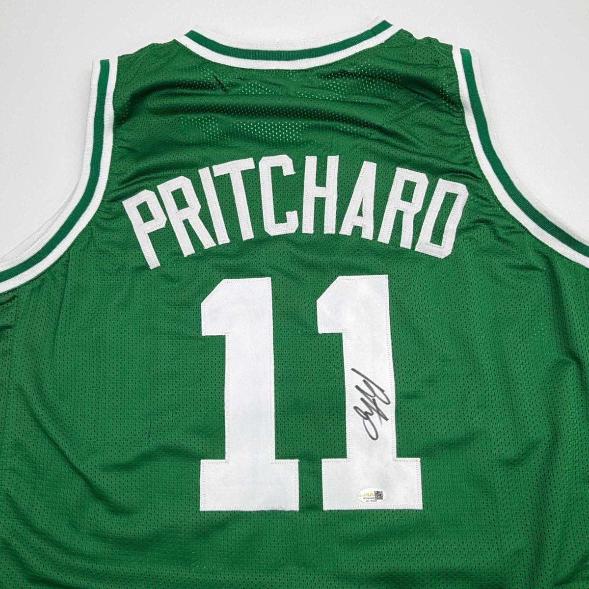 Autographed/Signed Payton Pritchard Boston Green Basketball Jersey JSA COA