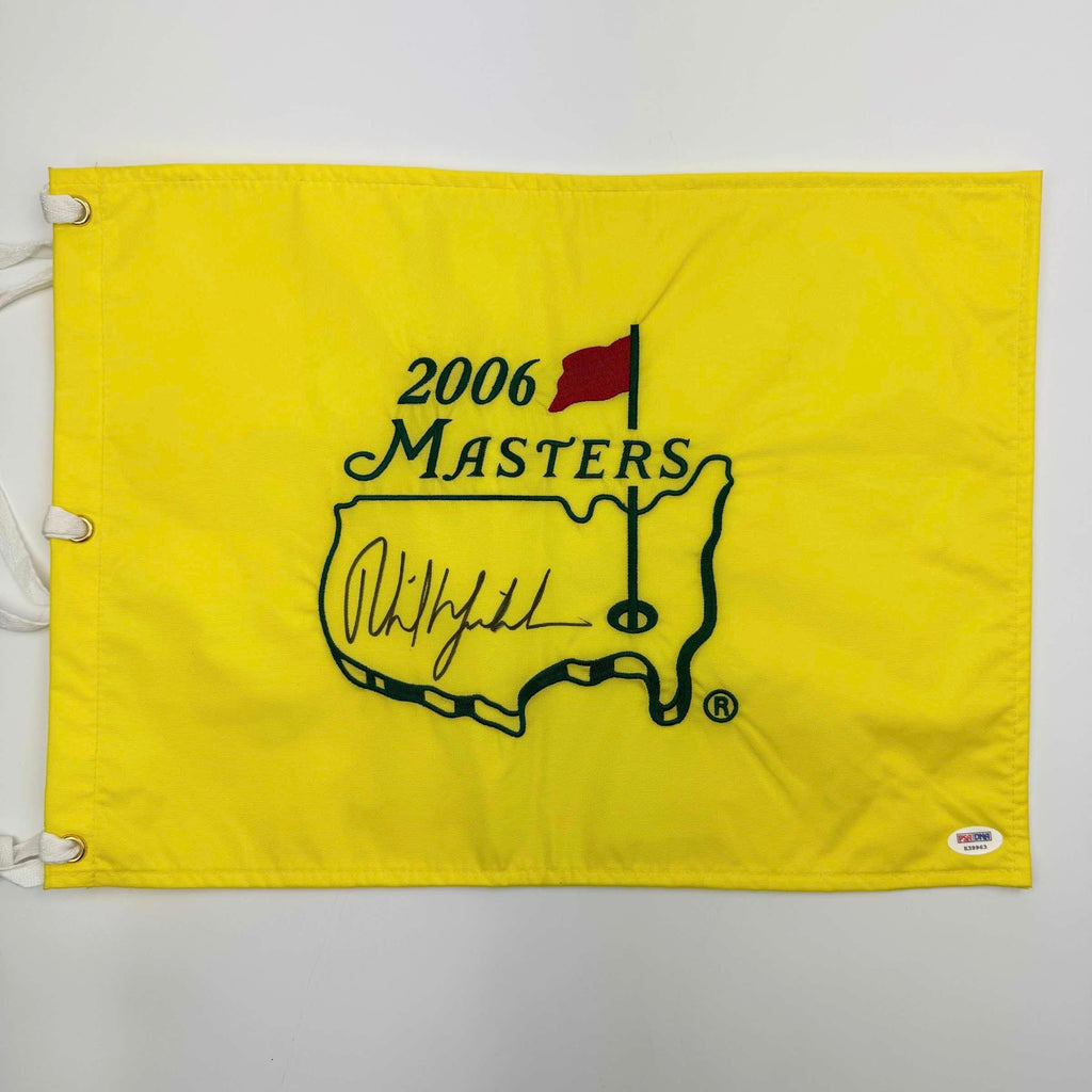 Autographed/Signed Phil Mickelson 2006 Masters Augusta Champion Flag PSA COA