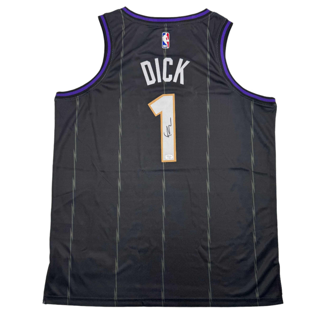 Autographed/Signed Gradey Dick Toronto Black Basketball Jersey PSA/DNA COA