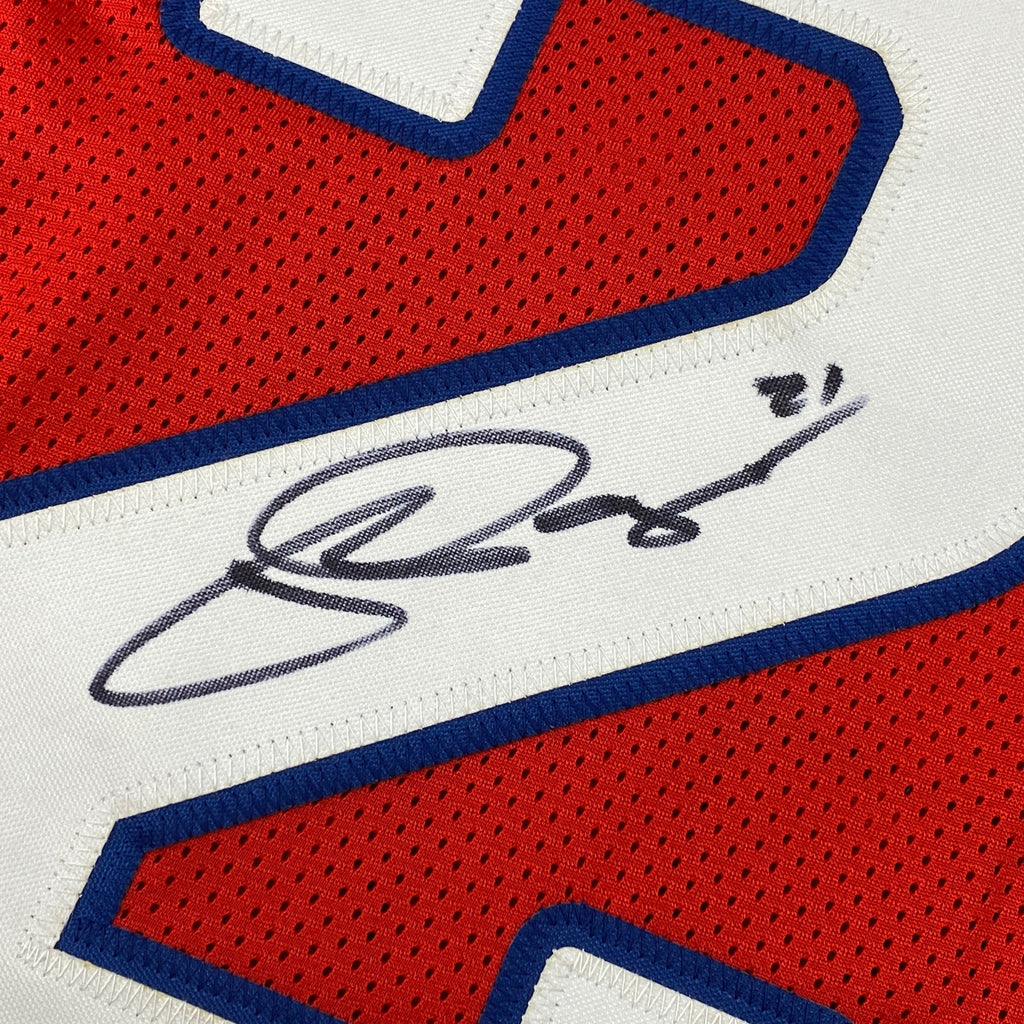 Autographed/Signed Jordan Poyer Buffalo Red Football Jersey JSA COA