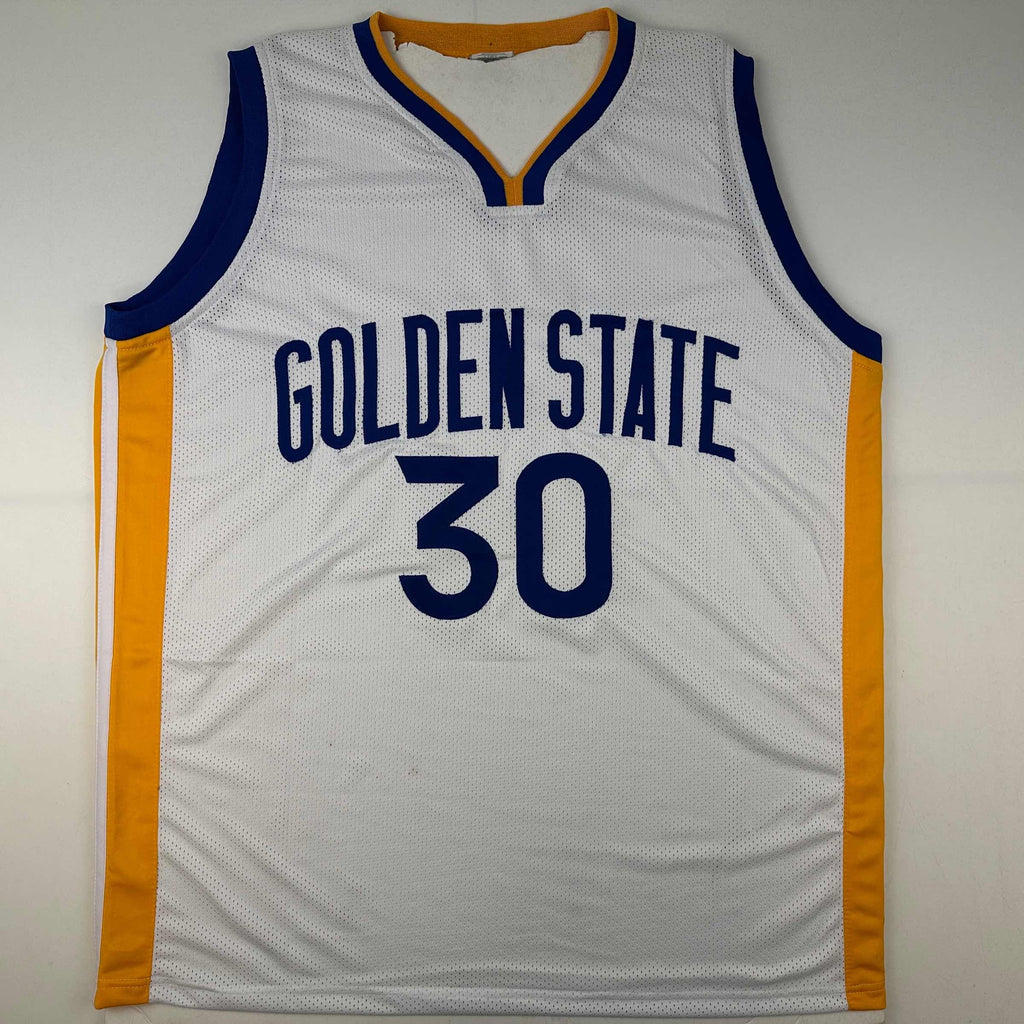 Autographed/Signed Stephen Steph Curry Golden State White Basketball Jersey JSA COA