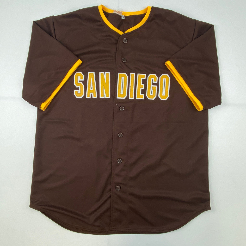 Autographed/Signed Fernando Tatis Jr. Slam Diego San Brown Baseball Jersey JSA COA