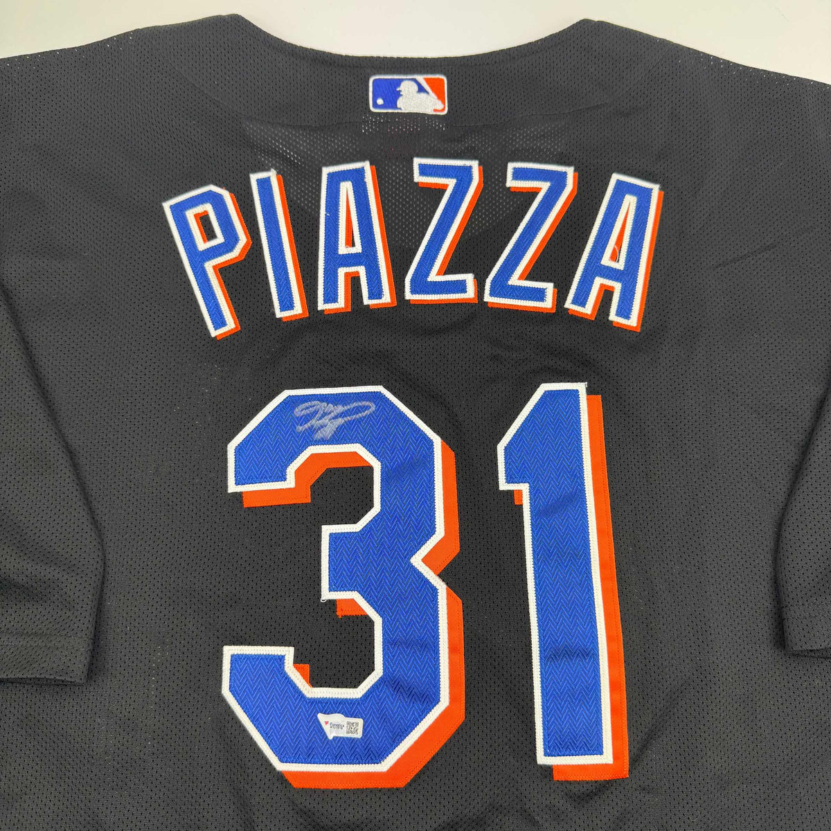 Autographed/Signed Mike Piazza New York Mets Black Mitchell & Ness Authentic Baseball Jersey Fanatics COA