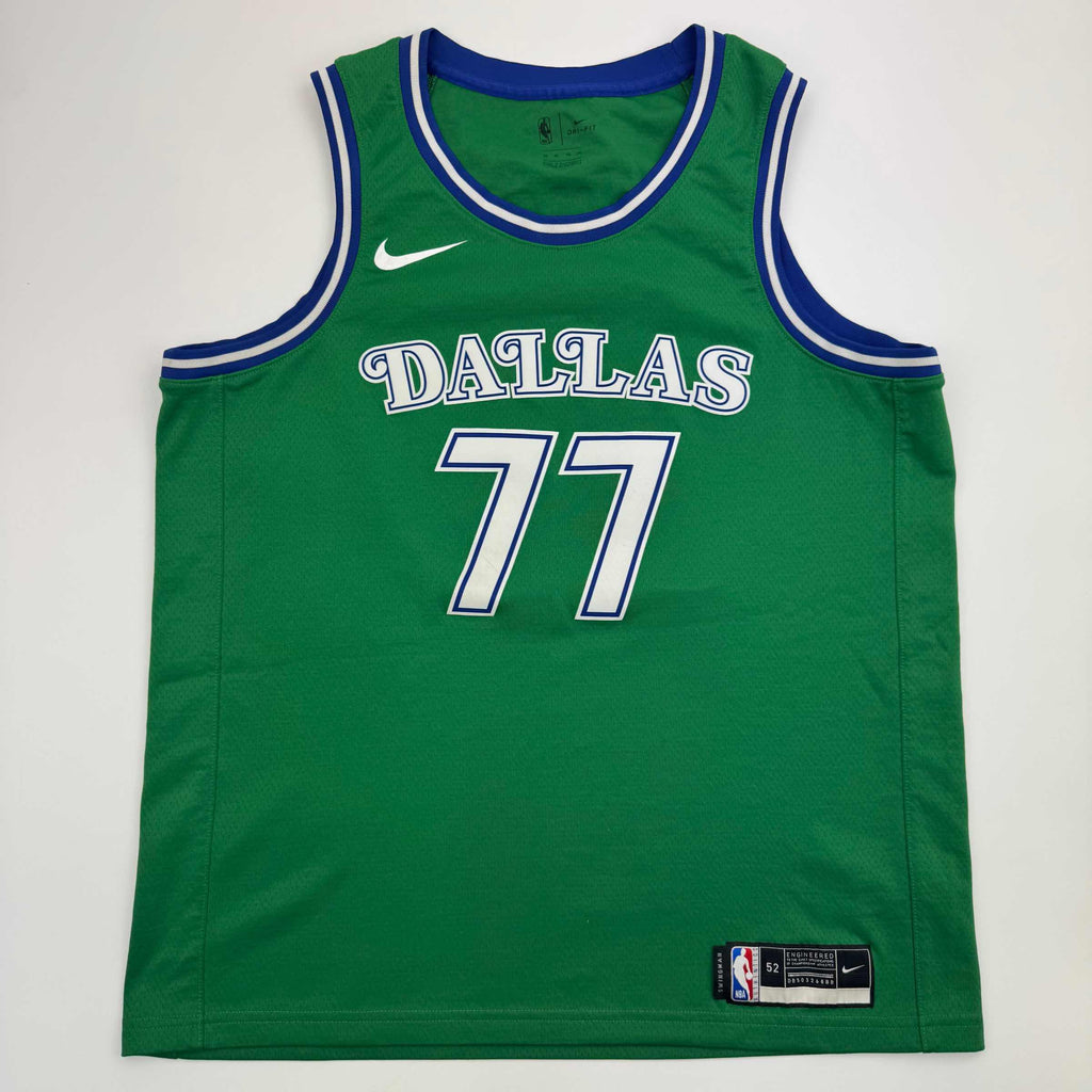 Autographed/Signed Luka Doncic Dallas Mavericks Green Authentic Basketball Jersey Fanatics COA