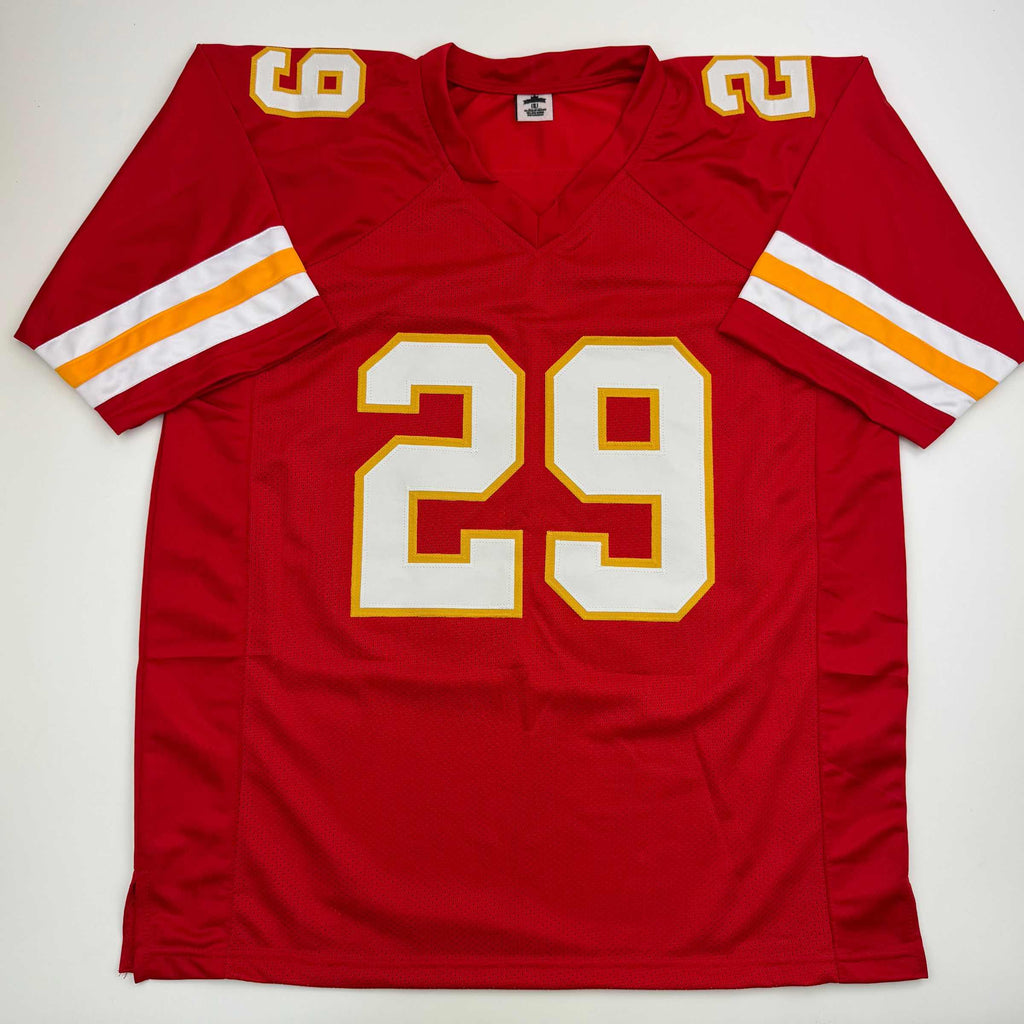 Autographed/Signed Kareem Hunt Kansas City Red Football Jersey PSA COA