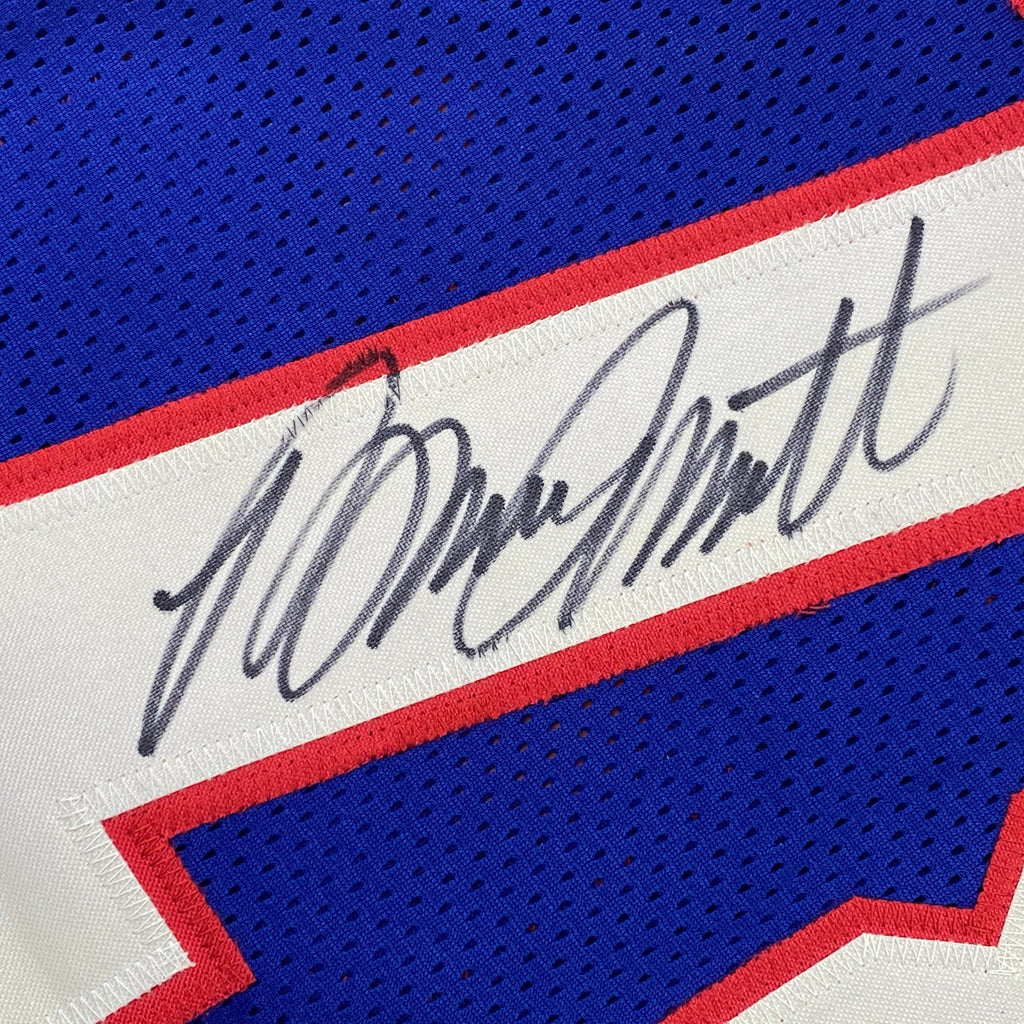 Autographed/Signed Bruce Smith Buffalo Blue Football Jersey JSA COA