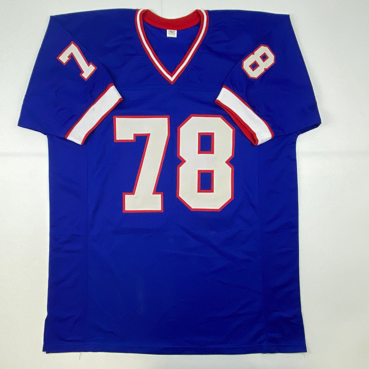 Autographed/Signed Bruce Smith Buffalo Blue Football Jersey JSA COA