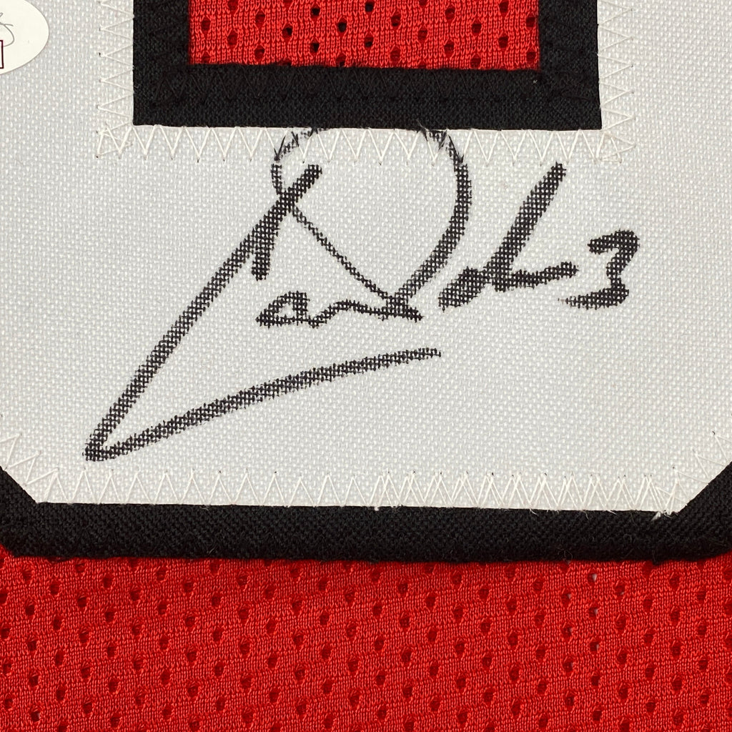 Autographed/Signed Carson Palmer Arizona Red Football Jersey JSA COA