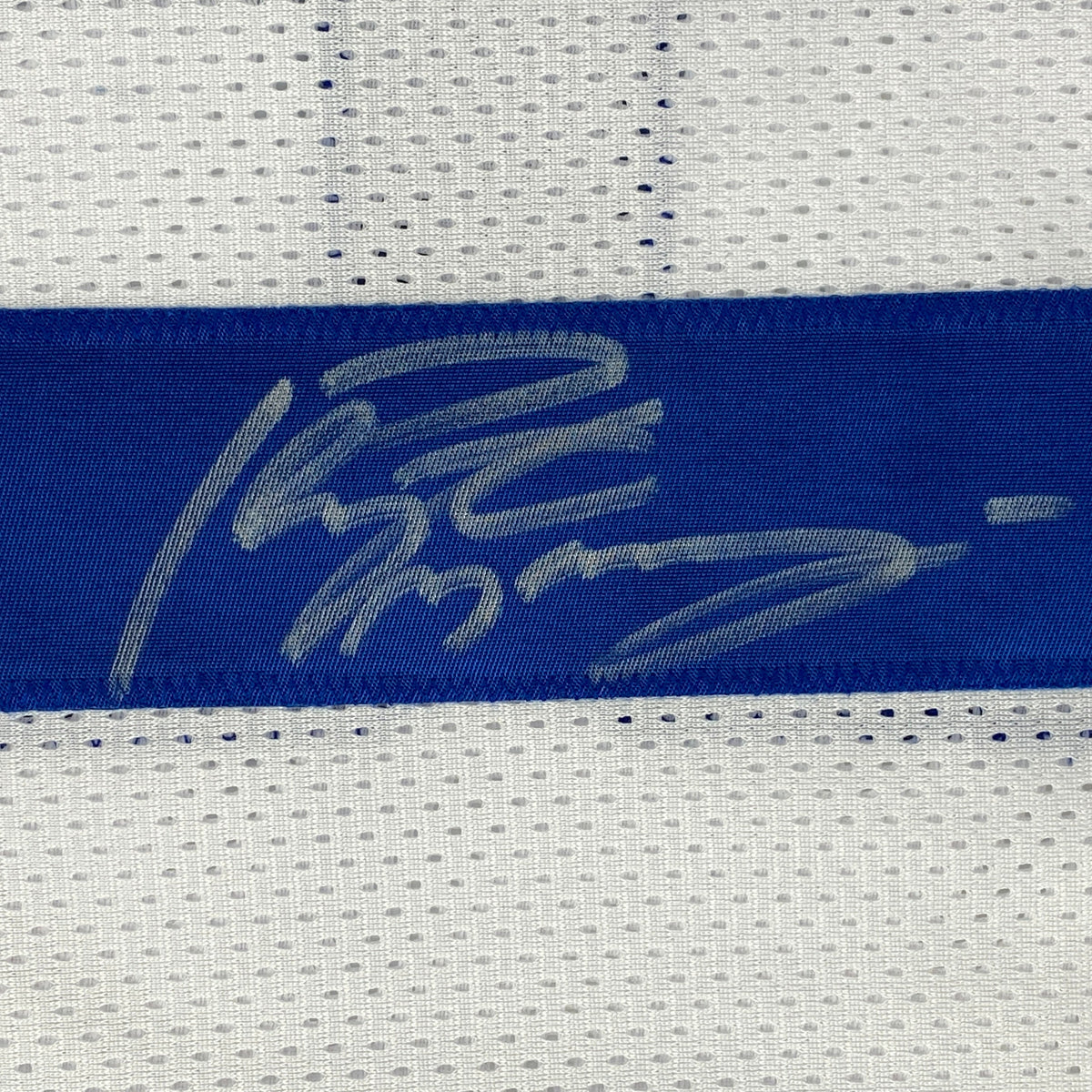 Autographed/Signed Peyton Manning Indianapolis White Football Jersey JSA COA