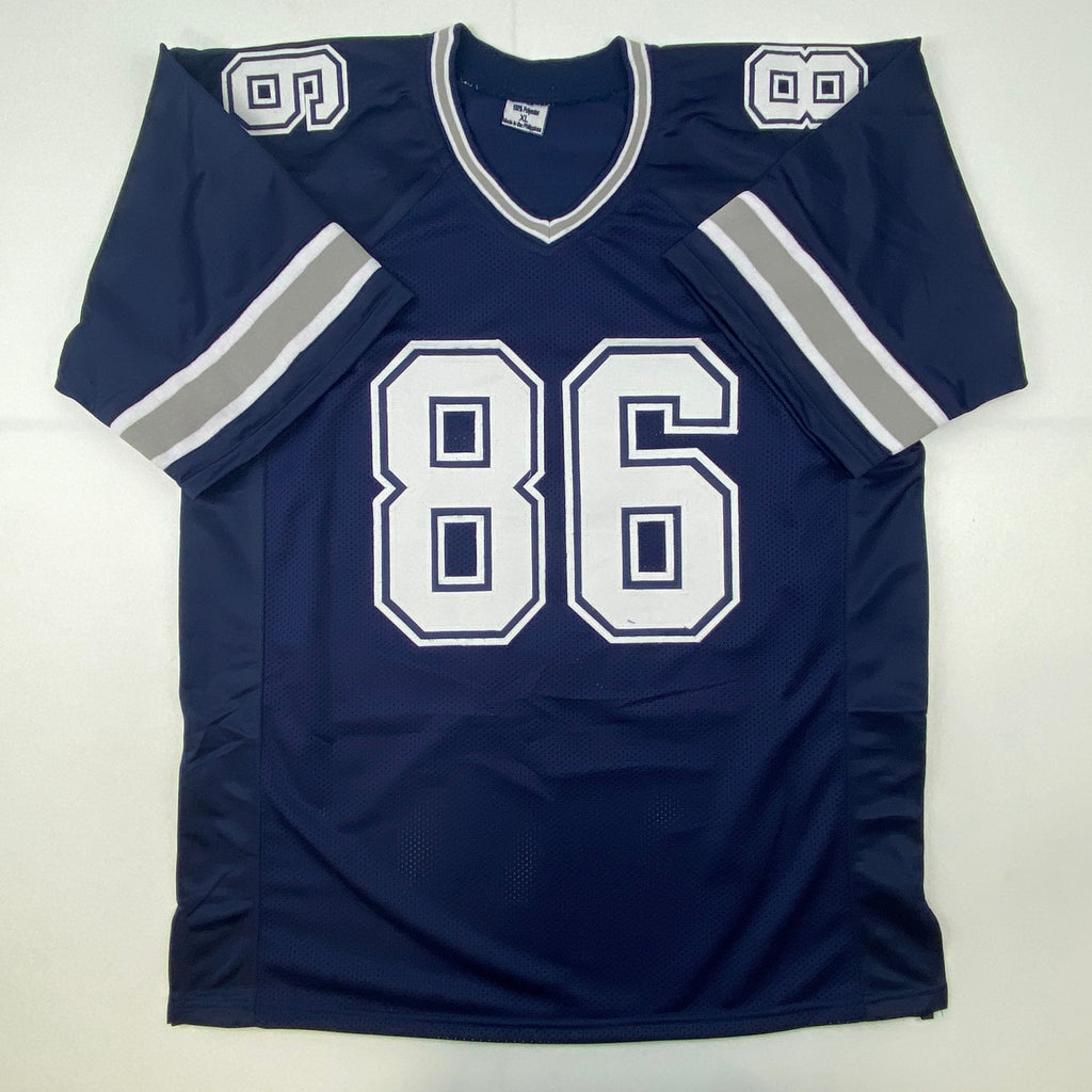 Autographed/Signed Dalton Schultz Dallas Dark Blue Football Jersey JSA COA
