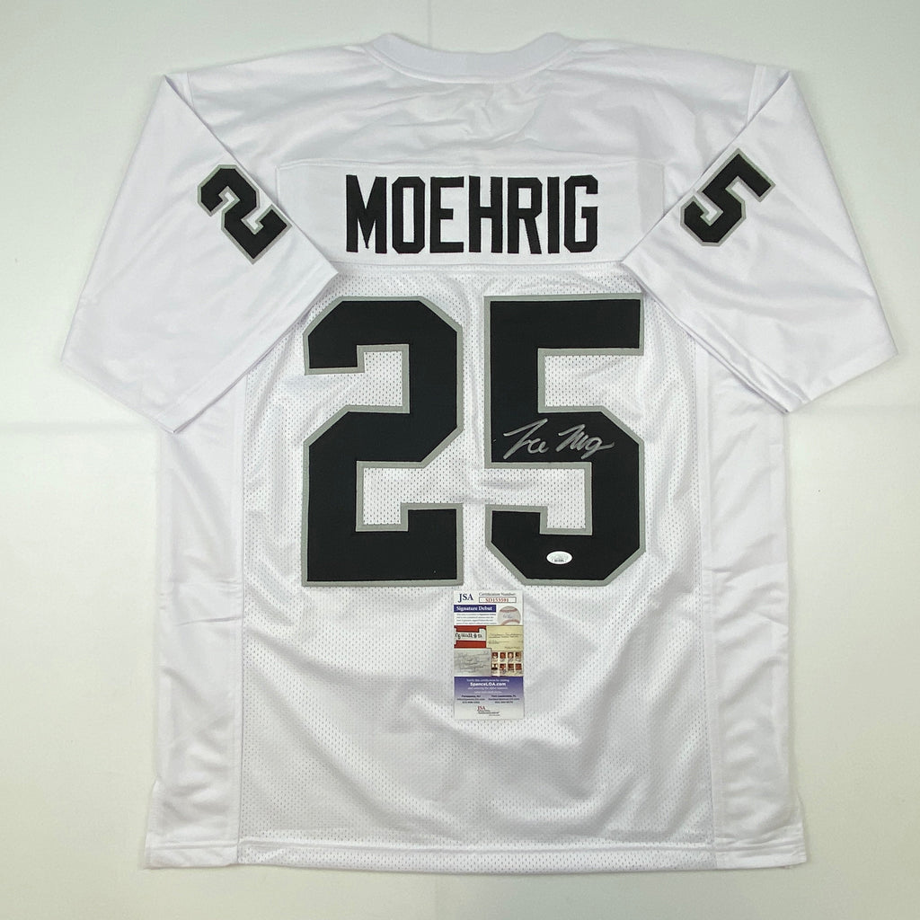 Autographed/Signed Trevon Moehrig Las Vegas Oakland White Football Jersey JSA COA
