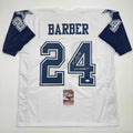 Autographed/Signed Marion Barber Dallas White Color Rush Football Jersey JSA COA