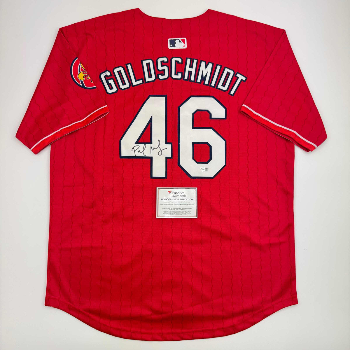 Autographed/Signed Paul Goldschmidt St. Louis Cardinals Authentic Red Baseball Jersey Fanatics COA