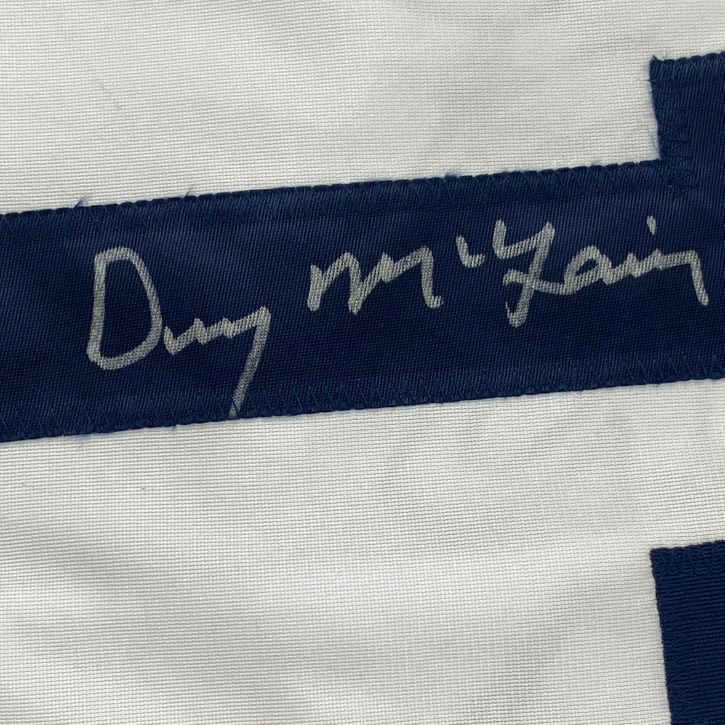 Autographed/Signed Denny McLain Detroit White Baseball Jersey JSA COA