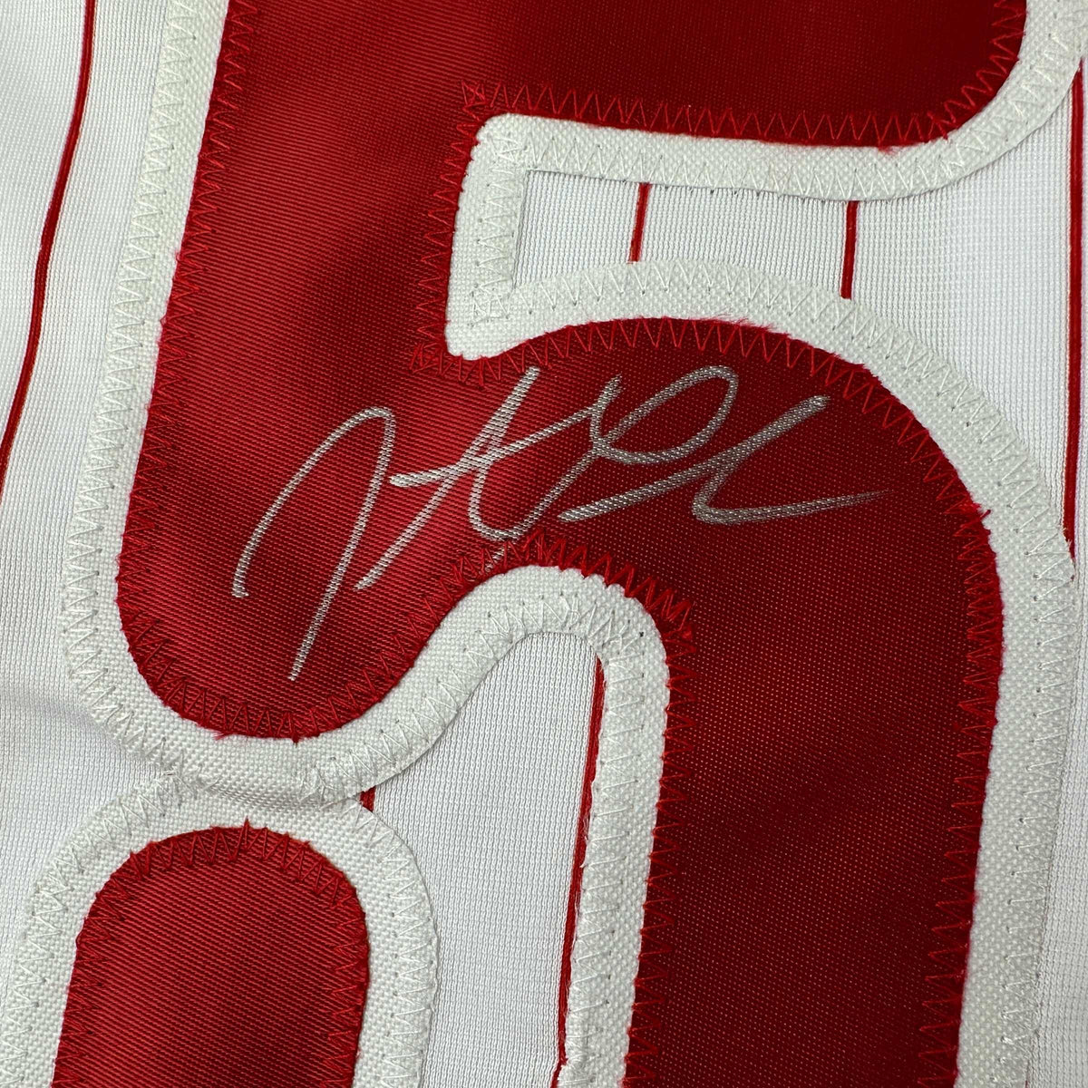 Autographed/Signed Jonathan Papelbon Philadelphia Pinstripe Baseball Jersey JSA COA