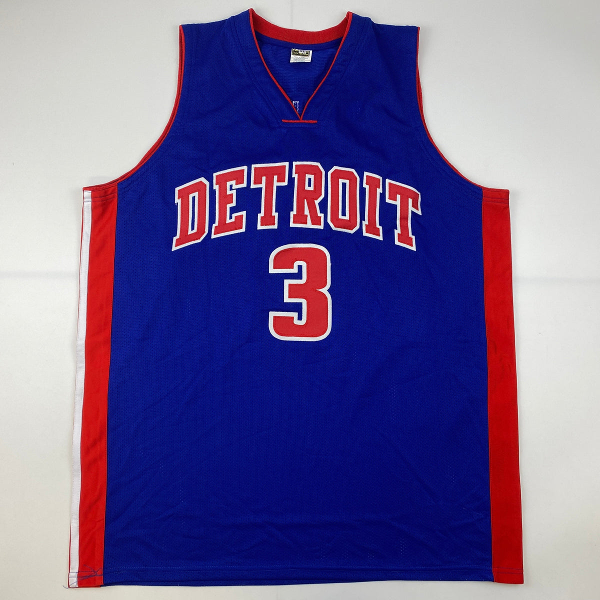 Autographed/Signed Ben Wallace Detroit Blue Basketball Jersey Steiner COA