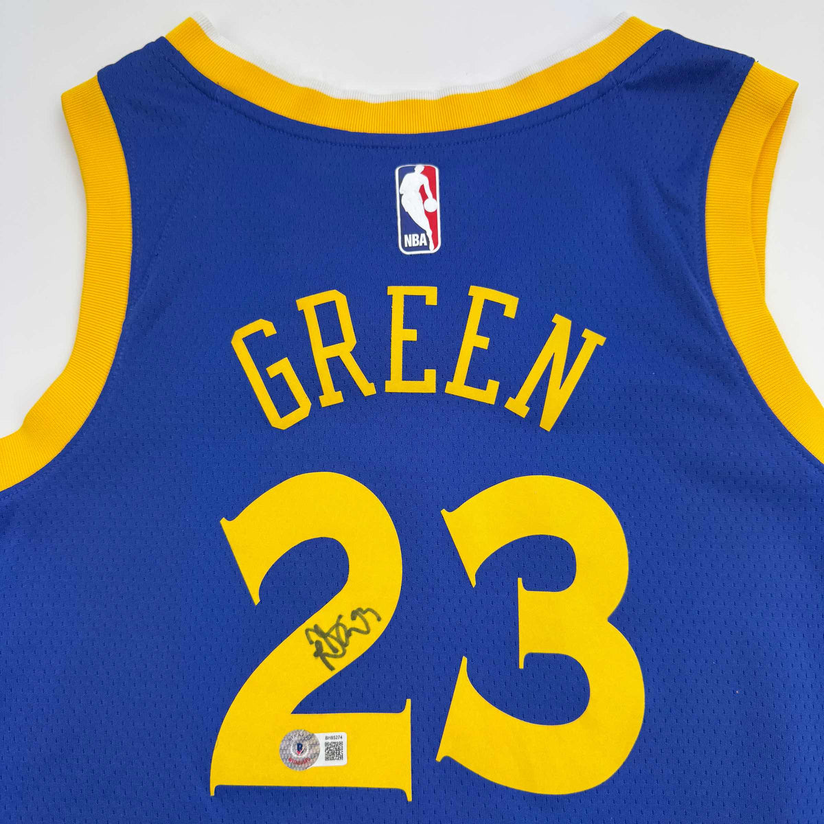 Autographed/Signed Draymond Green Golden State Blue Basketball Jersey Beckett BAS COA