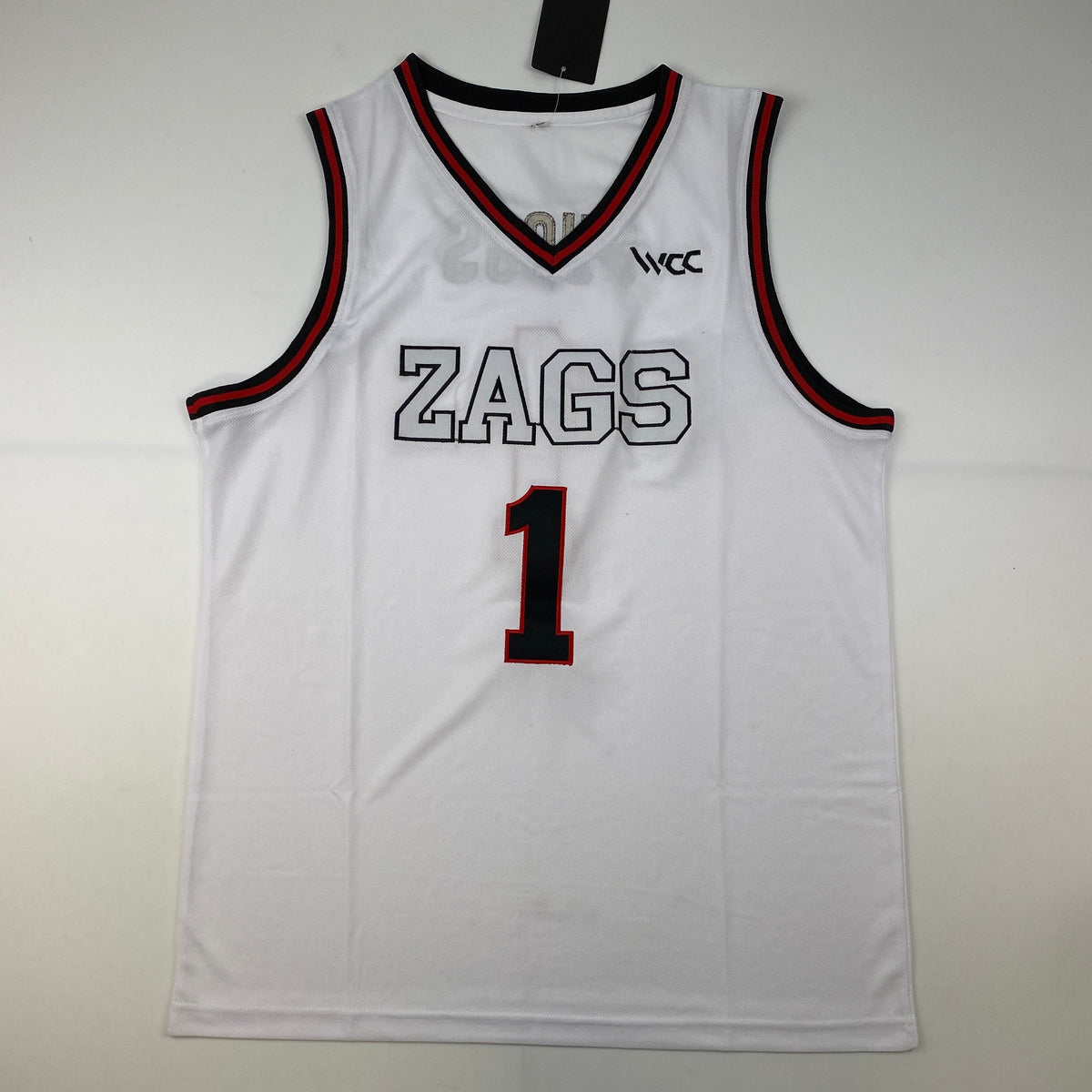 Autographed/Signed Jalen Suggs Gonzaga White College Basketball Jersey JSA COA