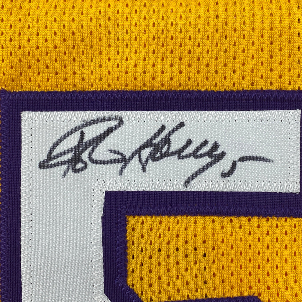 Autographed/Signed Robert Horry Los Angeles LA Yellow Basketball Jersey PSA/DNA COA