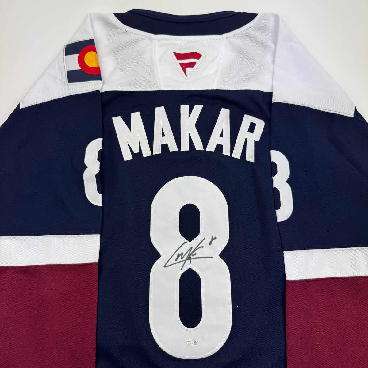 Autographed/Signed Cale Makar Colorado Avs Avalanche Blue Authentic Hockey Jersey Fanatics COA