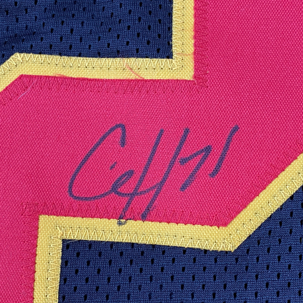 Autographed/Signed Clyde Edwards-Helaire Kansas City Black Football Jersey Beckett BAS COA