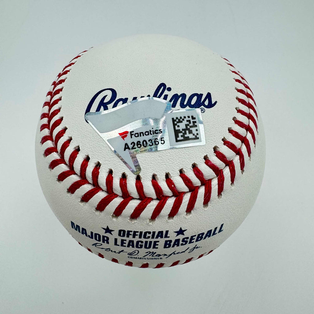 Autographed/Signed Aaron Judge Rawlings Official Major League Baseball ROML Fanatics COA