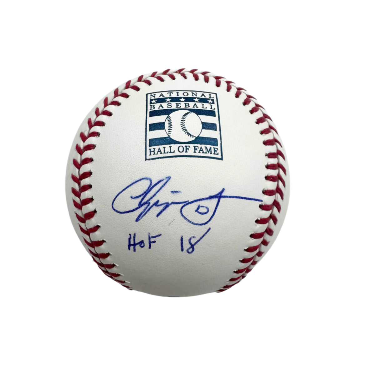 Autographed/Signed Chipper Jones HOF 18 Rawlings Official Major League Baseball ROML JSA COA