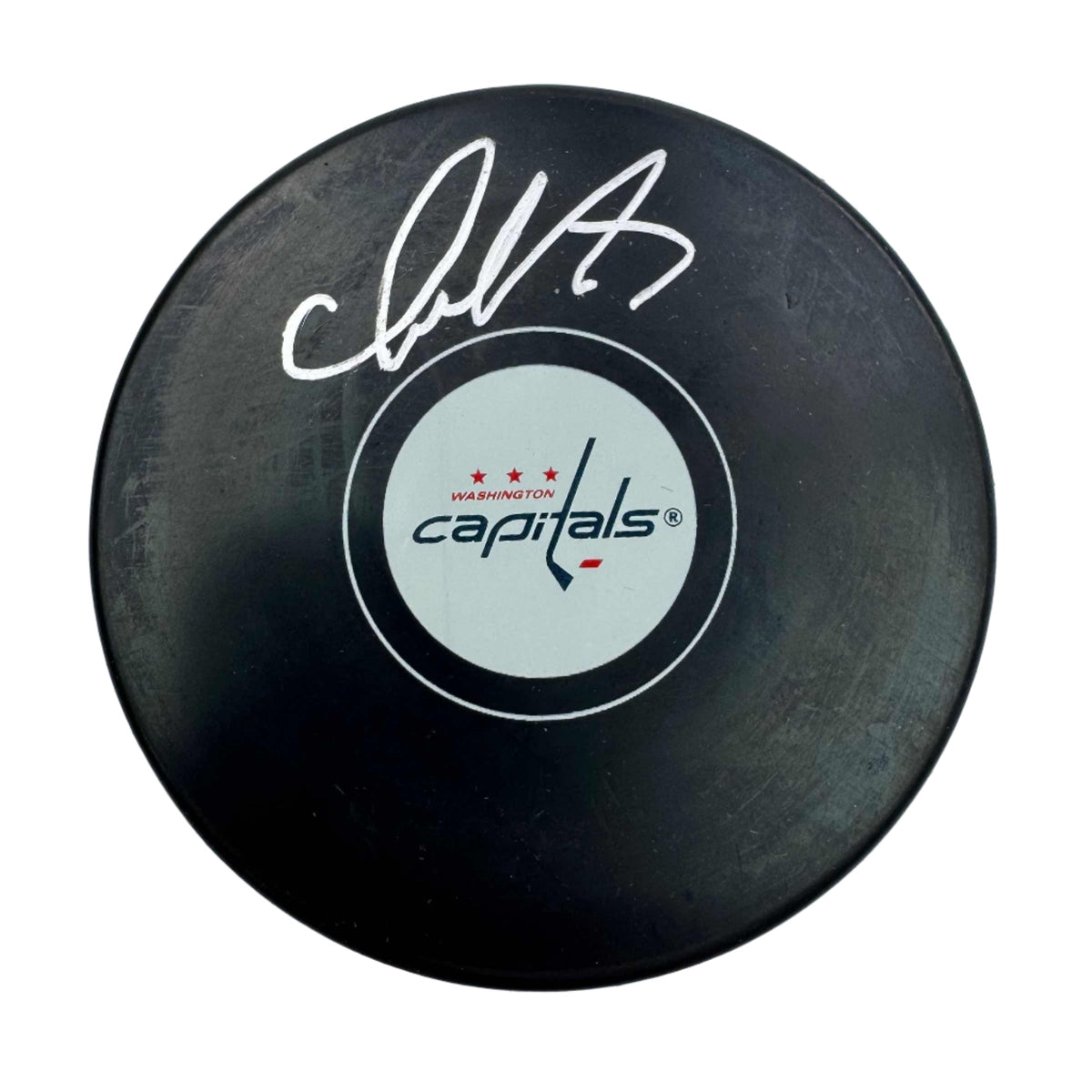 Autographed/Signed Alexander Alex Ovechkin Washington Capitals Logo Hockey Puck Fanatics COA