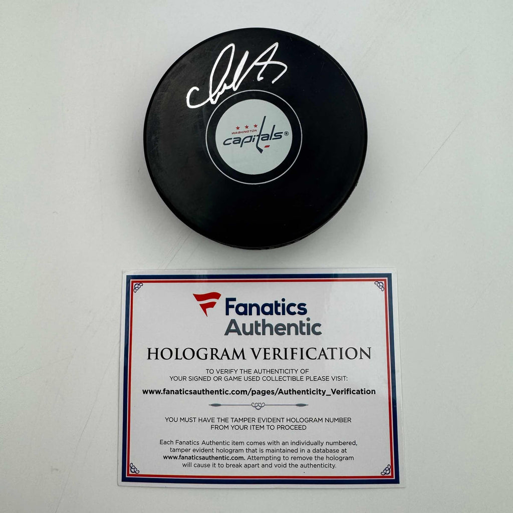 Autographed/Signed Alexander Alex Ovechkin Washington Capitals Logo Hockey Puck Fanatics COA