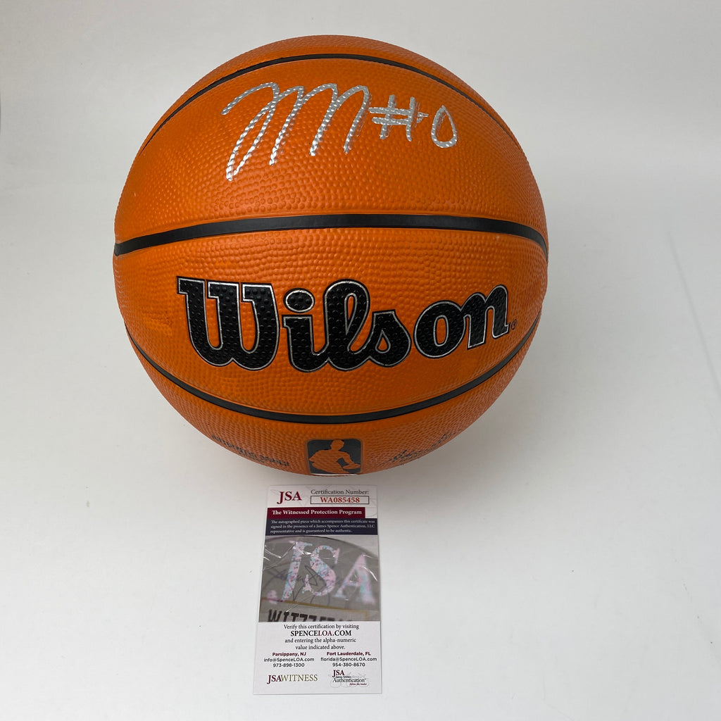 Autographed/Signed Tyrese Maxey Philadelphia 76ers Sixers Full Size Wilson Basketball JSA COA