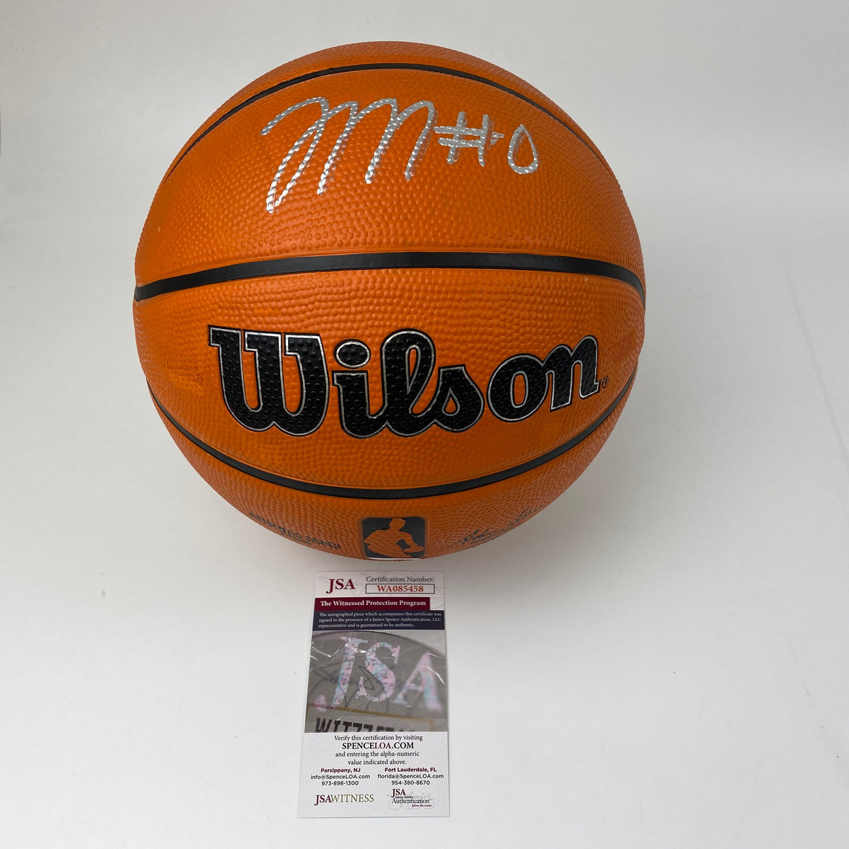 Autographed/Signed Tyrese Maxey Philadelphia 76ers Sixers Full Size Wilson Basketball JSA COA