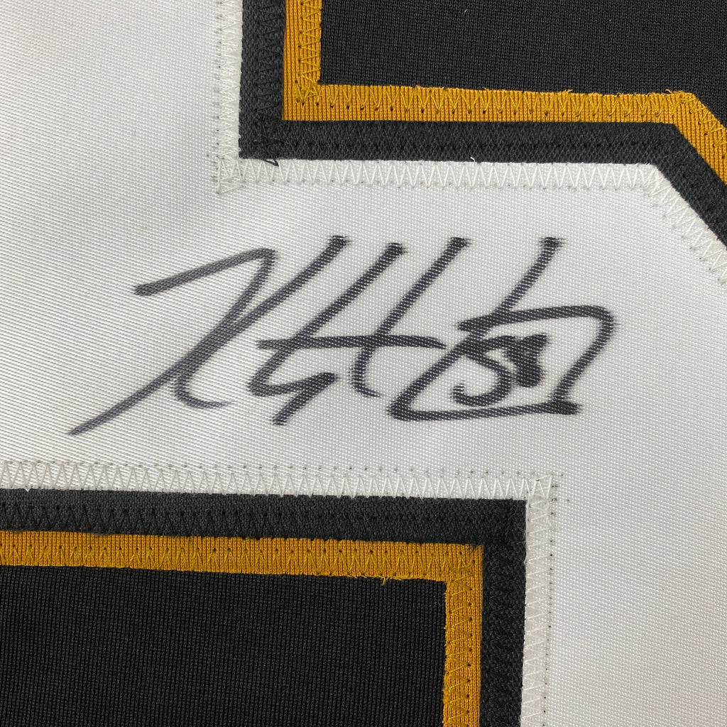 Autographed/Signed Kris Letang Pittsburgh Black Hockey Jersey JSA COA