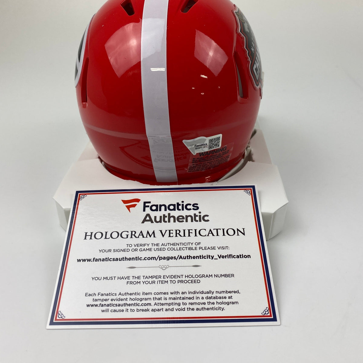 Autographed/Signed Kirby Smart Georgia Bulldogs 2021 National Champions Mini College Football Helmet Fanatics COA