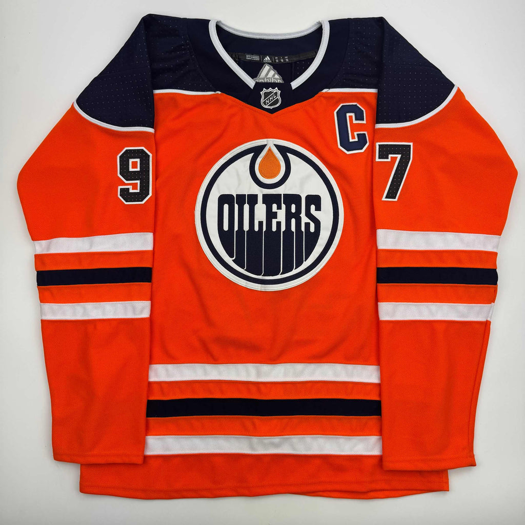 Autographed/Signed Connor McDavid Edmonton Orange Hockey Jersey Beckett BAS COA