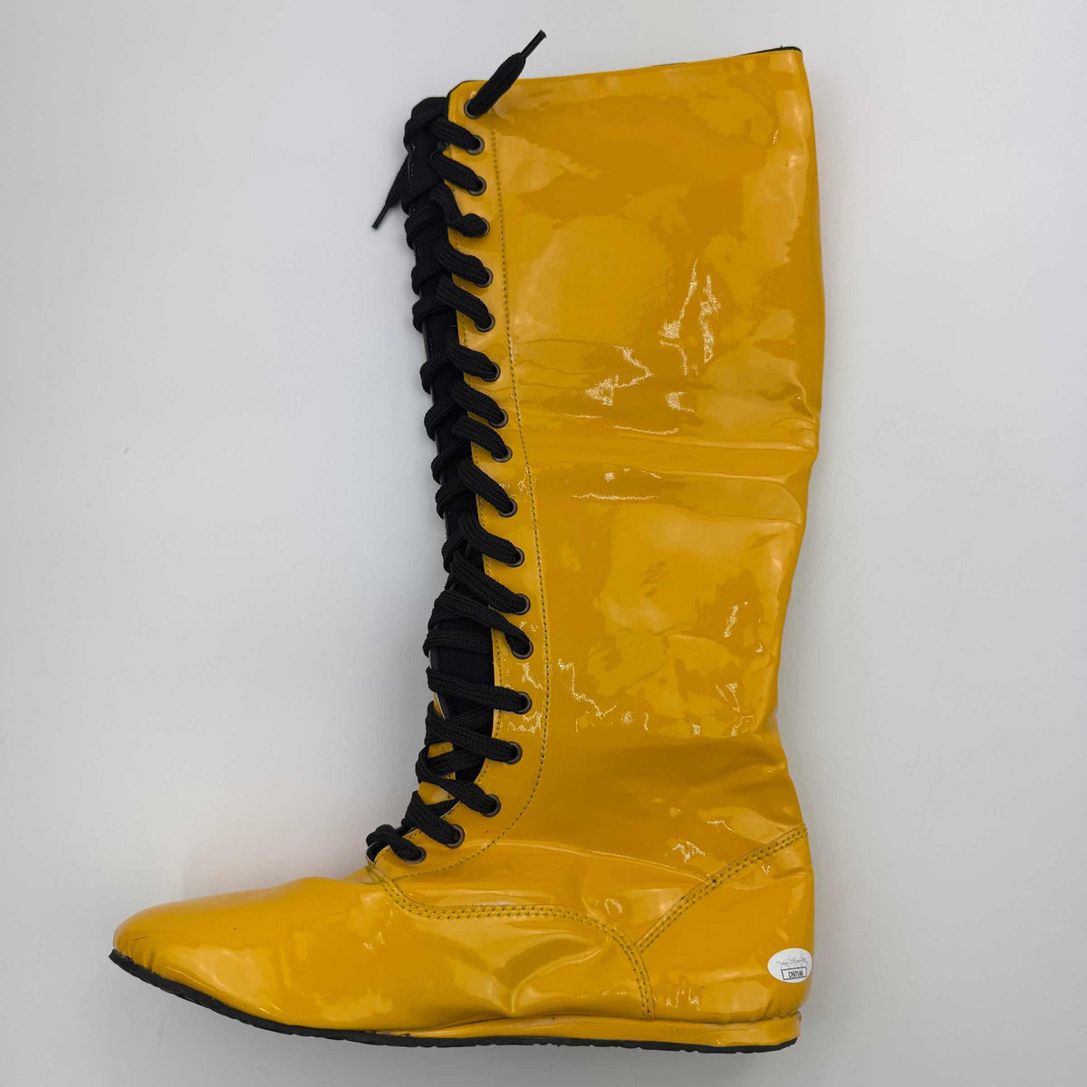 Autographed/Signed Hulk Hogan Yellow WWE WWF Wrestling Boot/Shoe JSA COA