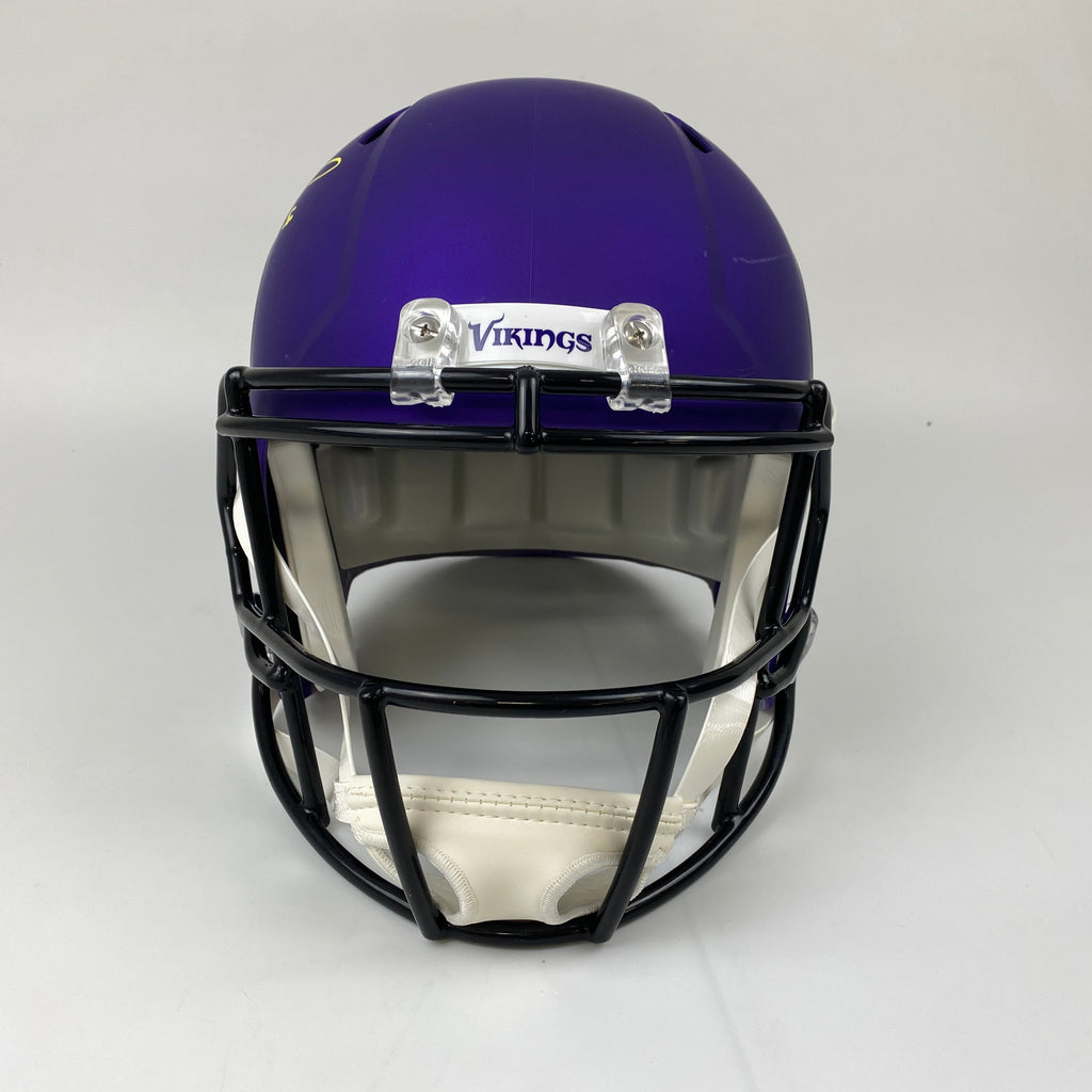 Autographed/Signed Dalvin Cook Minnesota Vikings Full Size FS F/S Replica Football Helmet Beckett BAS COA
